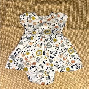 Carter's Floral dress with diaper cover Set - White, Pink, Yellow, Blue